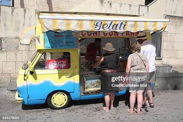 Italien, Sizilien, Taormina, Eiswagen