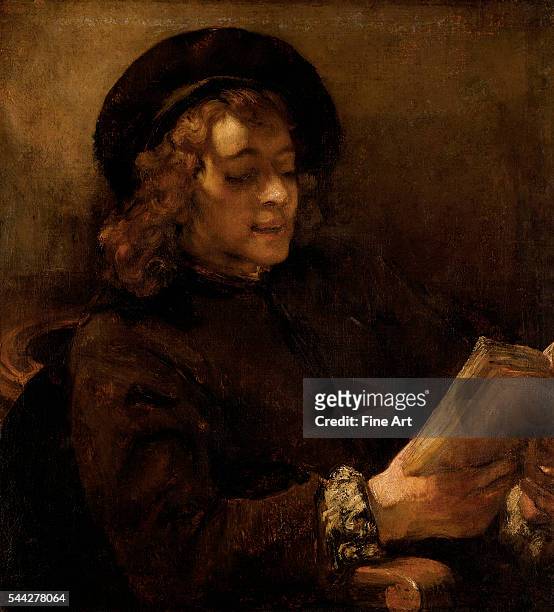 Rembrandt van Rijn , Titus van Rijn, the Artist's Son, Reading, 1656-57, oil on canvas, 70.5 x 64 cm , Kunsthistorisches Museum, Vienna.