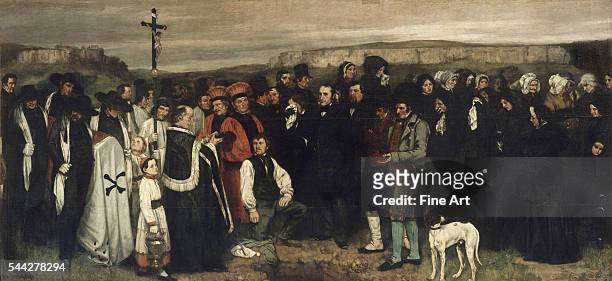 Gustave Courbet , A Burial at Ornans, oil on canvas, 1849-50, 315 x 668 cm , Musee d'Orsay, Paris.