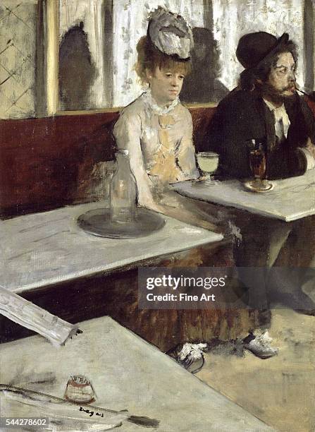Edgar Degas , Dans un café, dit aussi l'Absinthe , oil on canvas 92 x 68 cm , Musee d'Orsay, Paris.