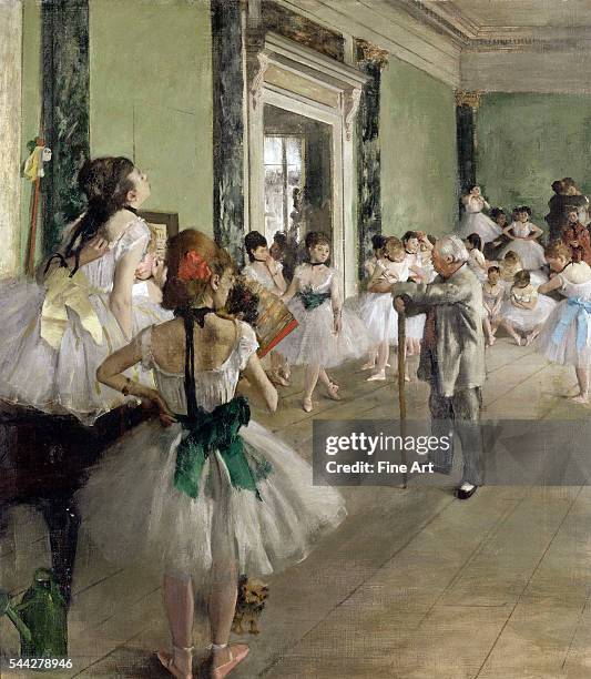 Edgar Degas , The Ballet Class oil on canvas, 85 × 75 cm, Musée d'Orsay, Paris.