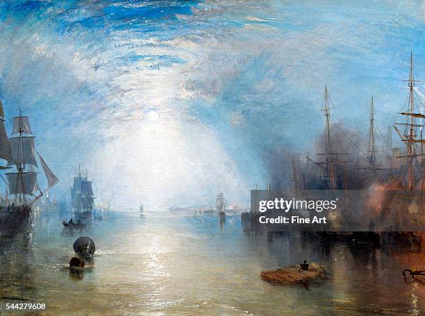 Turner , Keelmen Heaving in Coals by Moonlight oil on canvas, 92.3 x 122.8 cm , National Gallery of Art, Washington, D.C.