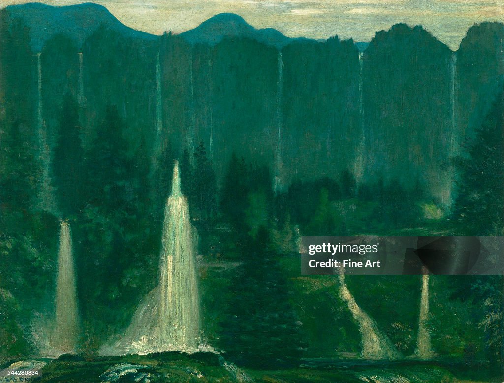 Many Waters (Waterfalls) by Arthur Bowen Davies