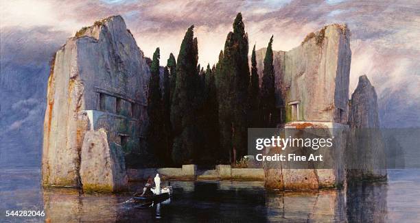 Arnold Böcklin , The Isle of the Dead oil on panel, 150 x 80 cm, Alte Nationalgalerie, Berlin.