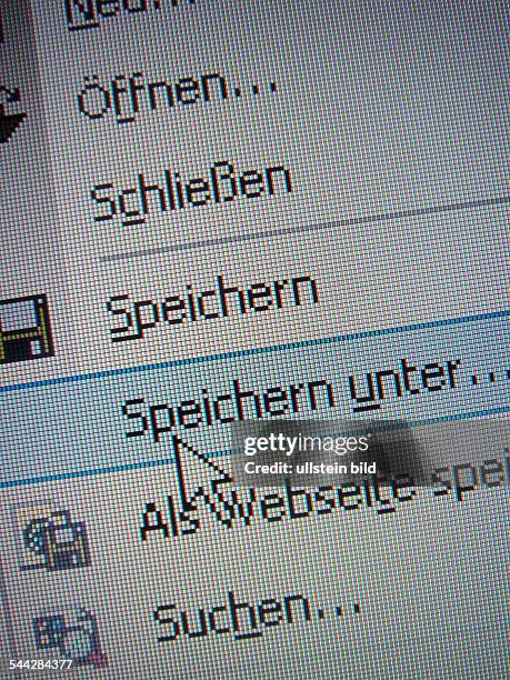 Computer, Speichern, Icon auf dem auf dem Computerbildschirm