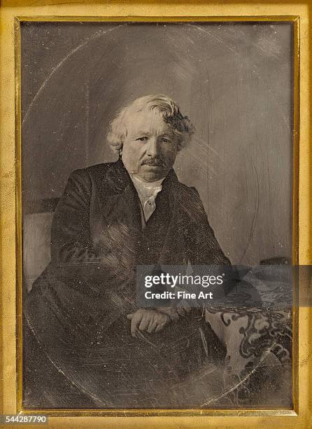 Charles Richard Meade , Portrait of Louis-Jacques-Mandé Daguerre hand-colored daguerreotype, 1/2 plate, 15.7 x 11.5 cm, The J. Paul Getty Museum, Los...