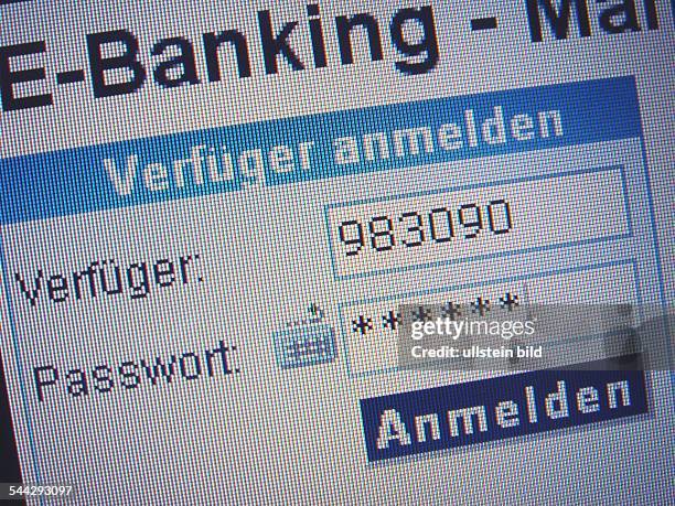 Symbol Onlinebanking, Internethandel, Zugangsdaten Login PIN-NummerNUR-FUER-REDAKTIONELLE-VERWENDUNG!