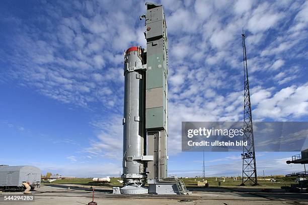 Russland, Weltraumbahnhof, Raketenstartgelaende Plessezk suedlich der Gebietshauptstadt Archangelsk CRYOSAT startet am 8. Oktober 2005 mit...