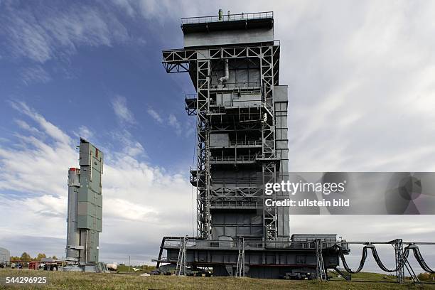 Russland, Weltraumbahnhof, Raketenstartgelaende Plessezk suedlich der Gebietshauptstadt Archangelsk CRYOSAT startet am 8. Oktober 2005 mit...