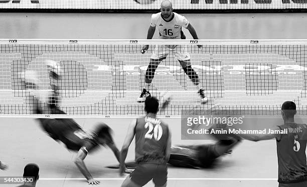 Quiroga Rodrigo of Argentina in action during FIVB Volleyball World League 2016 - Iran match between Argentina against Serbia on July 1, 2016 in...