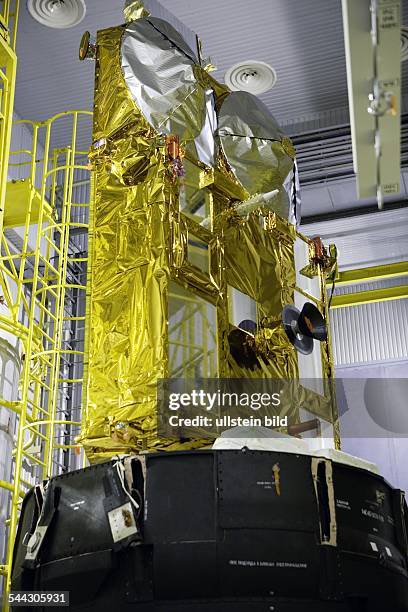 Russland, Weltraumbahnhof, Raketenstartgelaende Plessezk suedlich der Gebietshauptstadt Archangelsk CRYOSAT startet am 8. Oktober 2005 mit...