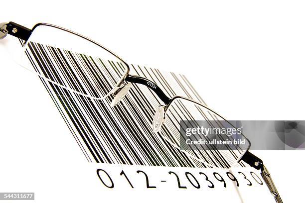 Strichcode und Lesebrille, bar code and glasses