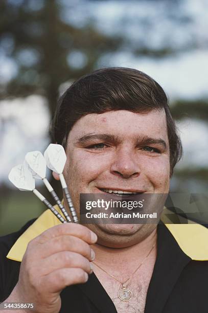 Portrait of Jocky Wilson of Scotland during the Embassy World Professional Darts Championship on 4th January 1983 at Stoke-on-Trent, Great Britain.