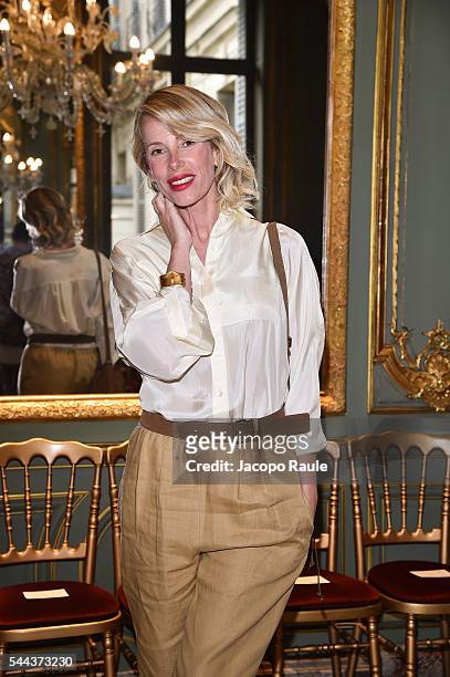 Alessia Marcuzzi attends the Alberta Ferreti Haute Couture Fall/Winter 2016-2017 show as part of Paris Fashion Week on July 3, 2016 in Paris, France.