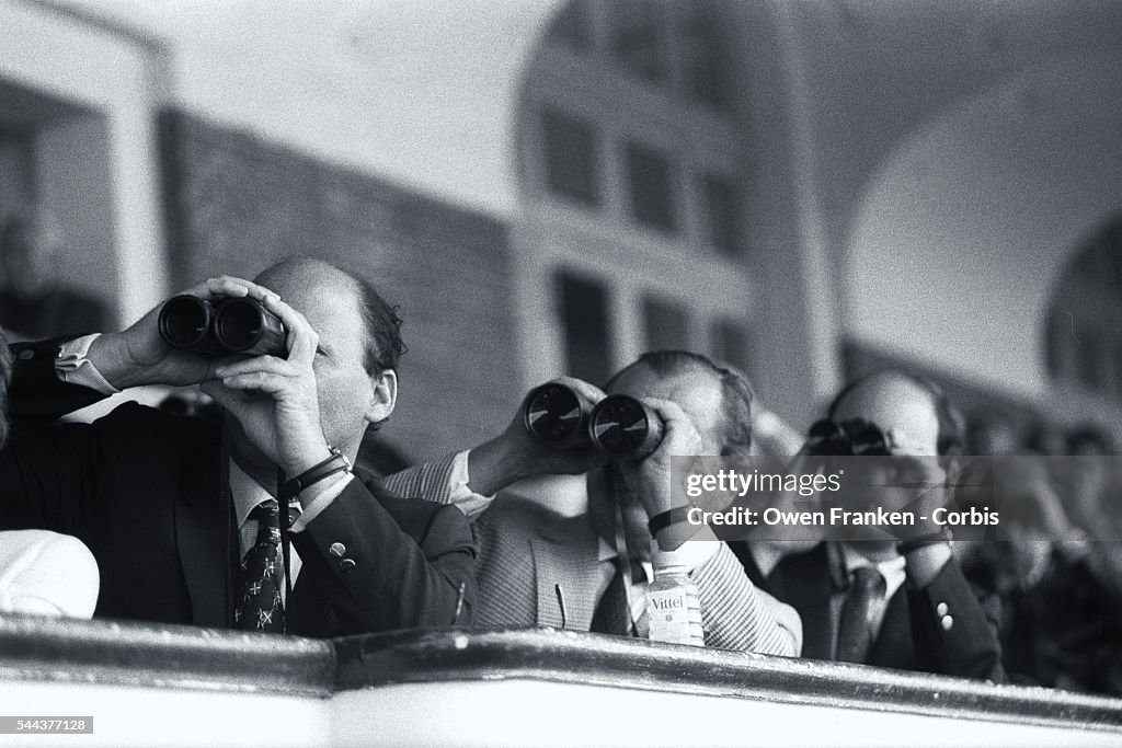 Men Watching a Horse Race
