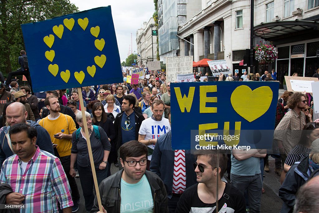 March For Europe Against Brexit In London