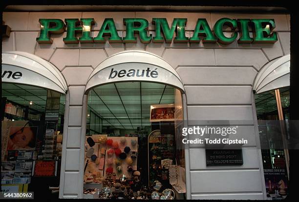 Display Window on Paris Pharmacy
