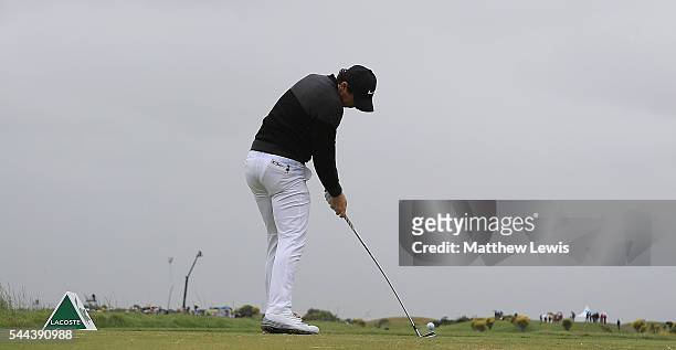 Rory McIlroy of Northern Ireland tees off during day four of the 100th Open de France at Le Golf National on July 3, 2016 in Paris, France.