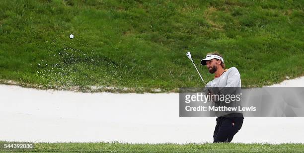 Joost Luiten of Netherlands plays out of a bunker during day four of the 100th Open de France at Le Golf National on July 3, 2016 in Paris, France.