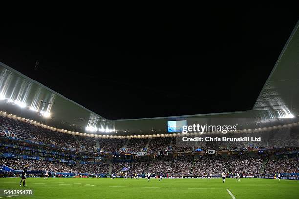 General view of the stadium during the UEFA Euro 2016 Quarter Final match between Germany and Italy at Nouveau Stade de Bordeaux on July 2, 2016 in...