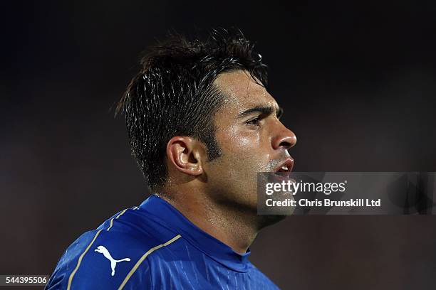 Eder of Italy looks on during the UEFA Euro 2016 Quarter Final match between Germany and Italy at Nouveau Stade de Bordeaux on July 2, 2016 in...