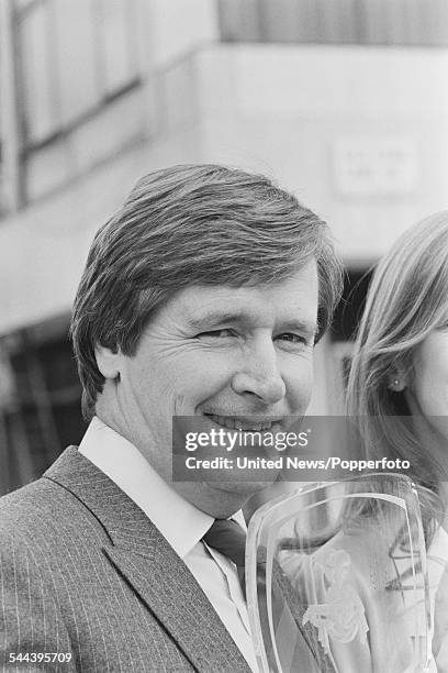 English actor William Roache who plays the character of Ken Barlow in the television soap opera Coronation Street, pictured at the Pye TV Awards in...