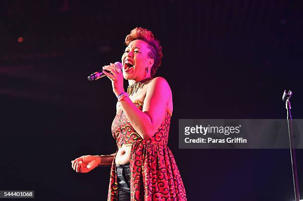 Maya Azucena performs onstage during the 2016 ESSENCE Festival presented By Coca-Cola at Ernest N. Morial Convention Center on July 2, 2016 in New...