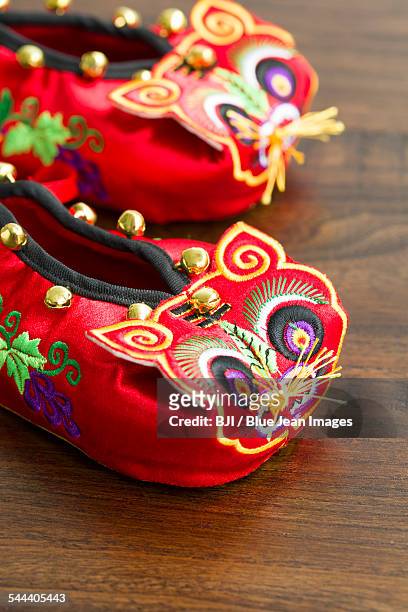 tiger shoes - chinese baby shoe stock pictures, royalty-free photos & images