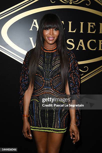 Naomi Campbell attends the Atelier Versace Haute Couture Fall/Winter 2016-2017 show as part of Paris Fashion Week on July 3, 2016 in Paris, France.