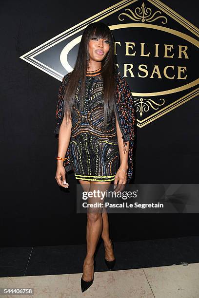 Naomi Campbell attends the Atelier Versace Haute Couture Fall/Winter 2016-2017 show as part of Paris Fashion Week on July 3, 2016 in Paris, France.