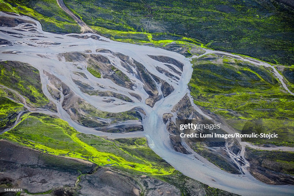 Glacial riverbed in Iceland