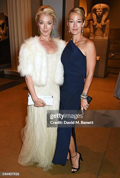 Tamara Beckwith and Elaine Irwin attend the 2016 FIA Formula E Visa London ePrix gala dinner at The British Museum on July 3, 2016 in London, England.