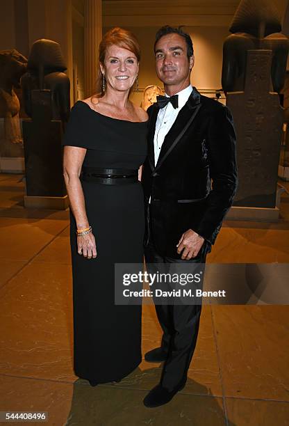 Sarah Ferguson, Duchess of York, and Manuel Fernandez attend the 2016 FIA Formula E Visa London ePrix gala dinner at The British Museum on July 3,...