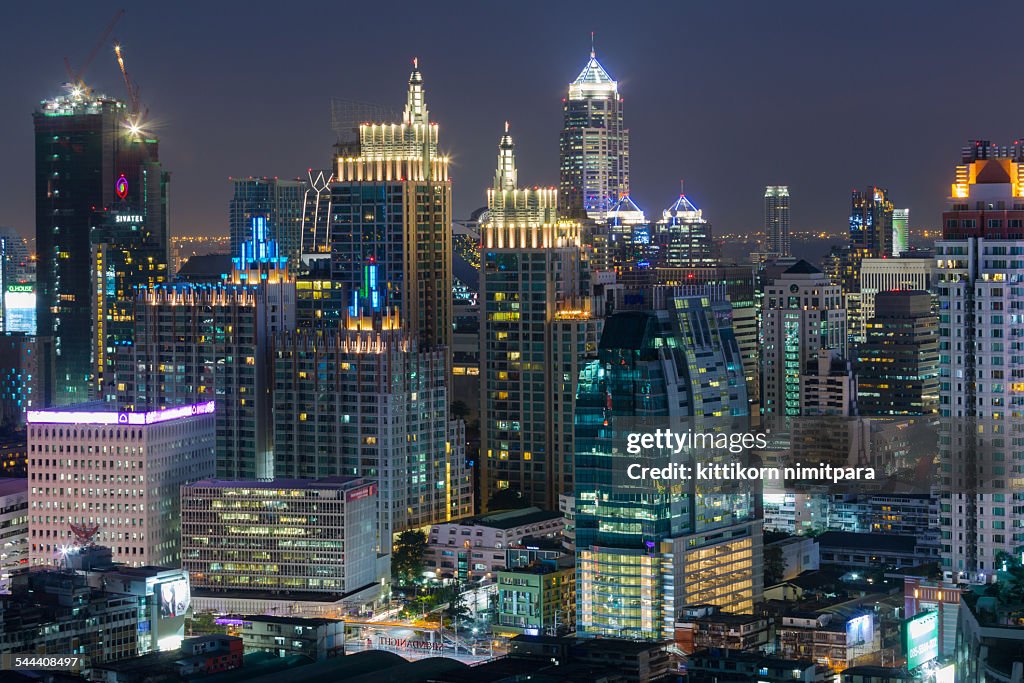 Bangkok night scene,Thailand