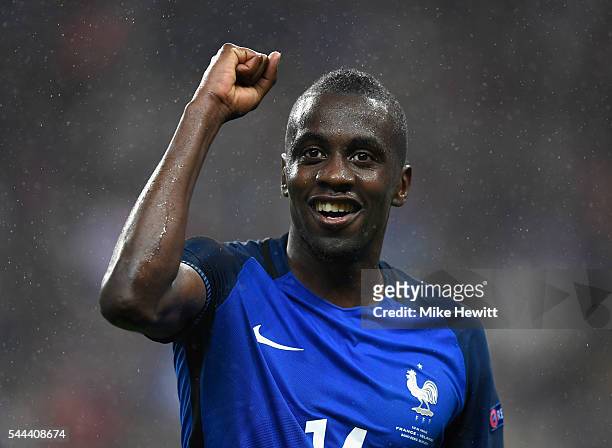 Blaise Matuidi of France celebrates after his team's 5-2 win in the UEFA EURO 2016 quarter final match between France and Iceland at Stade de France...