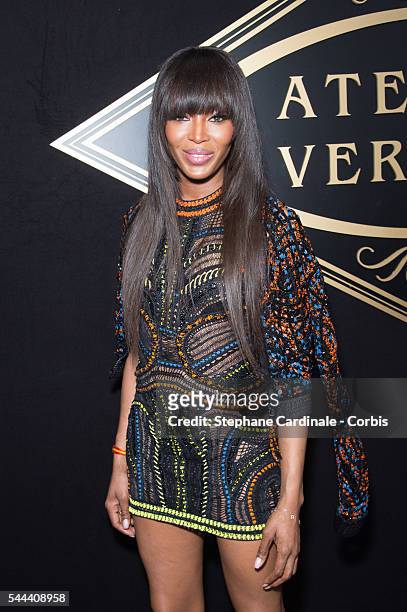 Naomi Campbell attends the Versace Haute Couture Fall/Winter 2016-2017 show as part of Paris Fashion Week on July 3, 2016 in Paris, France.