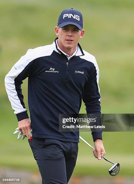 Brandon Stone of South Africa looks on during day four of the 100th Open de France at Le Golf National on July 3, 2016 in Paris, France.