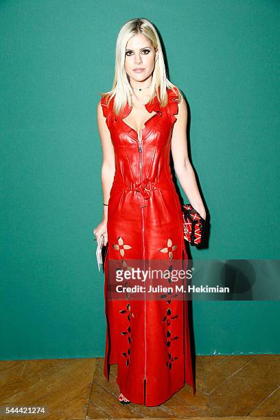 Lala Rudge attends the Ulyana Sergeenko Haute Couture Fall/Winter 2016-2017 show as part of Paris Fashion Week on July 3, 2016 in Paris, France.