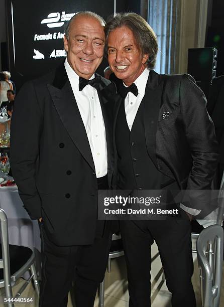 Fawaz Gruosi and Richard Caring attend the 2016 FIA Formula E Visa London ePrix gala dinner at The British Museum on July 3, 2016 in London, England.