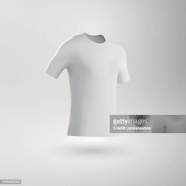 stockillustraties, clipart, cartoons en iconen met blank football shirt / soccer shirt / fitted t-shirt tee - tee shirt