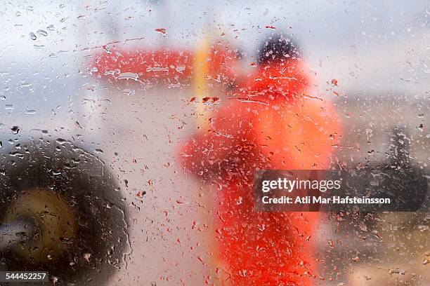 view through window on fishing boat - olafsvik stock pictures, royalty-free photos & images