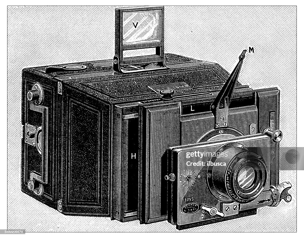 Ilustração antiga de fotografias da máquina