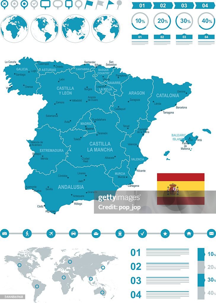 Spain Map Infographic