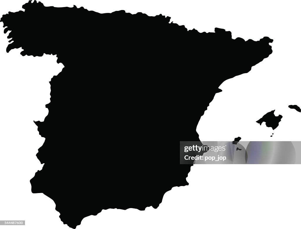 Preto Espanha mapa