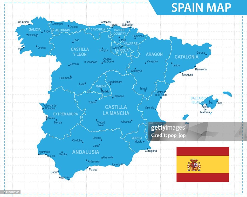 Spain Map - Illustration