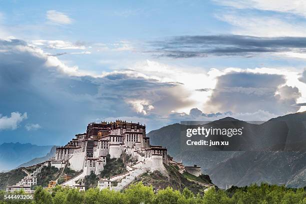 the potala palace, lhasa, tibet, china - lhasa stock pictures, royalty-free photos & images