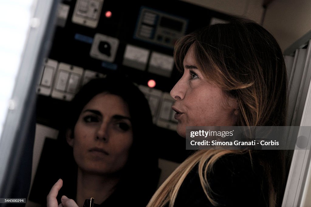 Maria Raggi Virginia Raggi mayor of Rome and Maria Elena Boschi minister of... News ...