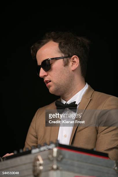 Chris Baio aka Baio performs at CastlePalooza festival at Charville Castle on July 3, 2016 in Tullamore, Ireland.