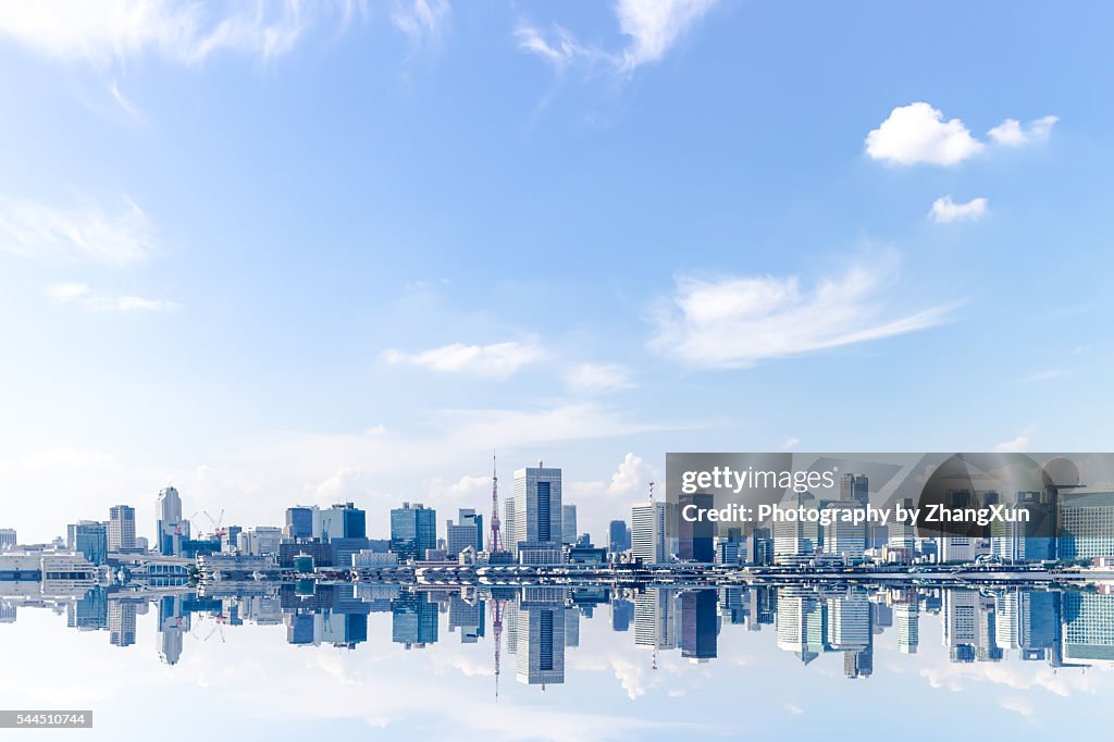 Tokyo city waterfront skyline at daytime