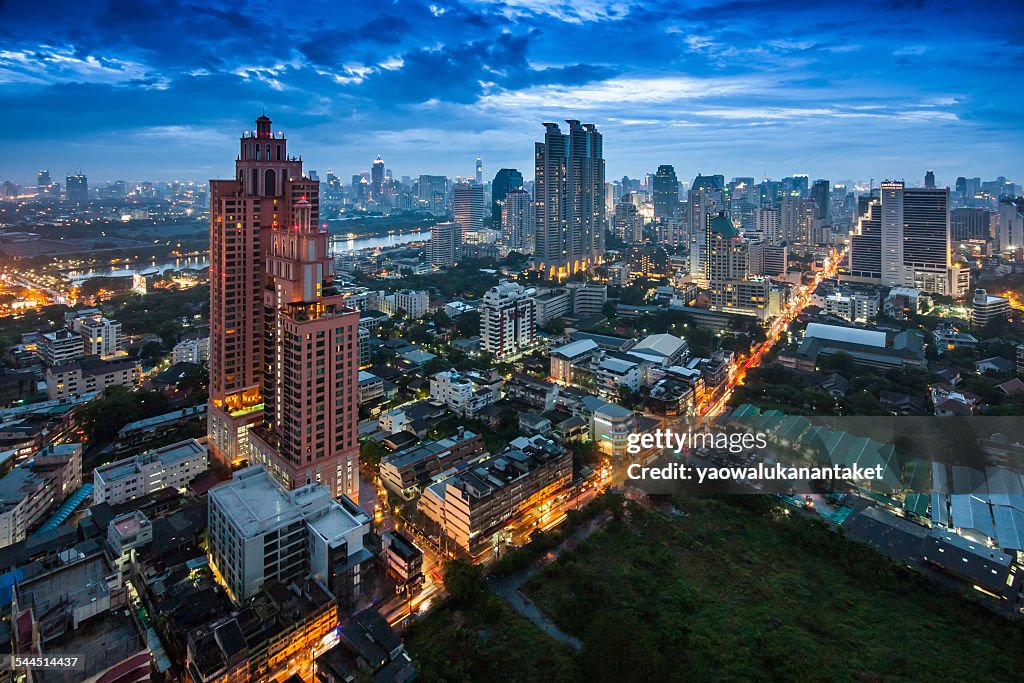 Thailand, Bangkok, City at night